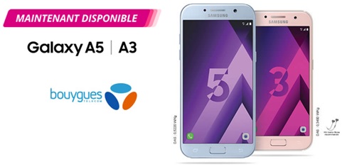 Samsung Galaxy A3 - A5 (2017) : Maintenant disponibles chez Bouygues Telecom !