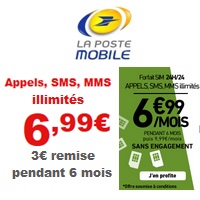 Bon plan La Poste Mobile : Le forfait illimité sans engagement à 6.99€ pendant 6 mois !