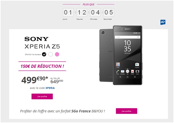 Sony Xperia Z5 Bouygues Telecom