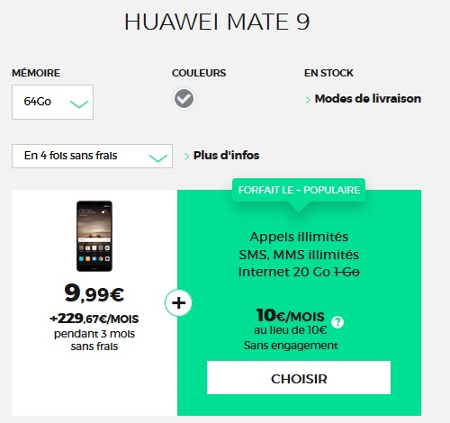 huawei mate9 chez RED