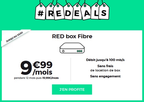 #REDEALS : La Fibre à moins de 10 euros par mois chez l'opérateur RED by SFR