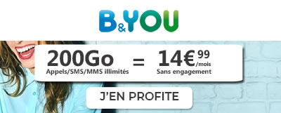 forfait mobile B&You 200 Go en promo