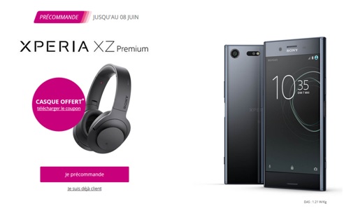 Le Sony Xperia XZ Premium disponible en précommande chez Bouygues Telecom