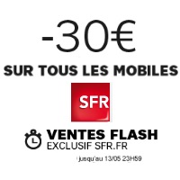 Remise de 30€ sur tous les portables avec un forfait mobile Carré SFR