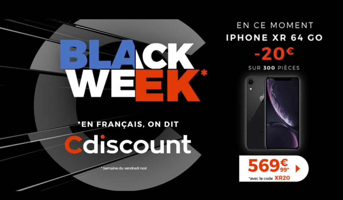 Black Week Cdiscount : l'iPhone XR encore moins cher avec le code promo XR20 (limité à 300 unités)