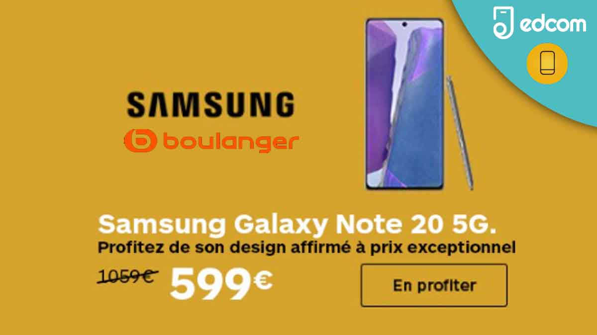 Braderie : le Galaxy Note 20 5G à prix exceptionnel