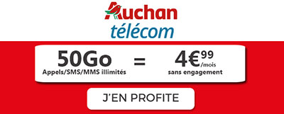 Forfait Auchan 50Go à 4,99?