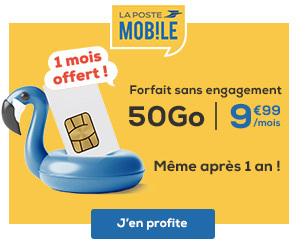 promo La poste Mobile 50Go