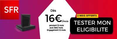 Forfait Box Internet SFR 16 euros 2 mois offerts