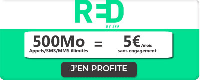 Forfait RED 500 Mo à 5 euros