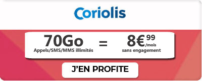 Forfait Coriolis 70 Go 