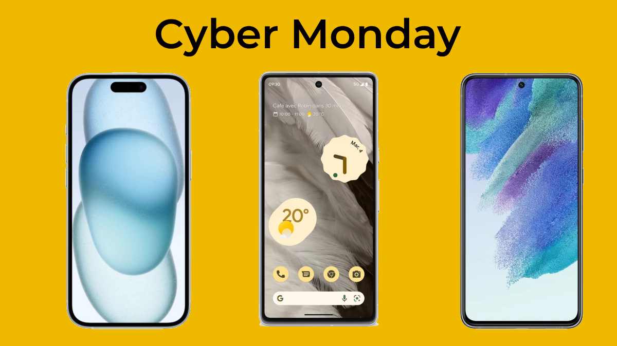 Les trois meilleures offres Smartphones du Cyber Monday : iPhone 15, Google Pixel 7 et Galaxy S21 FE