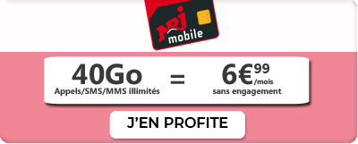 Forfait 40 Go à 6,99 euros de NRJ Mobile