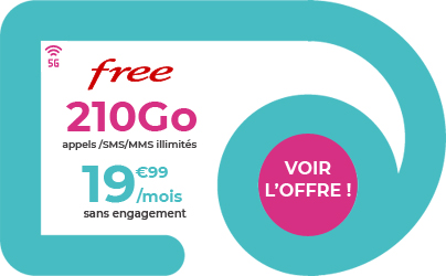 Forfait mobile 5G de Free 210 Go