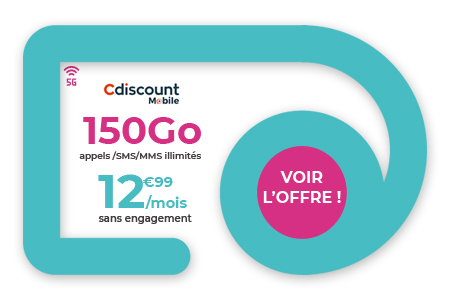 Forfait 5G 150Go Cdiscount Mobile