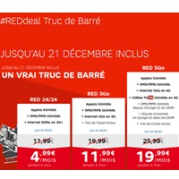 Promo SFR : Remise sur les forfaits illimités RED pour Noël !