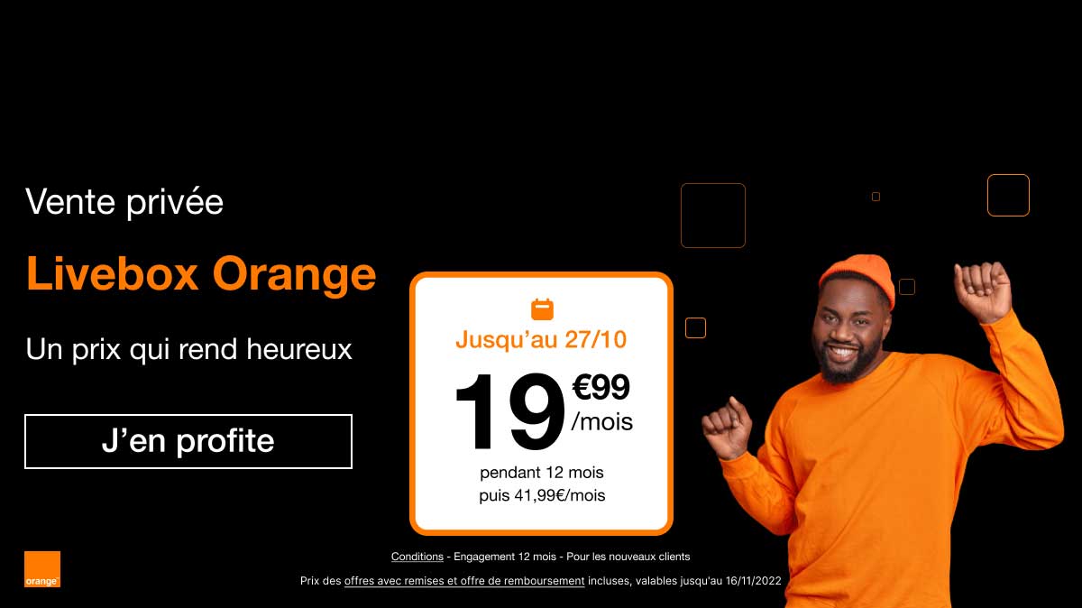 Vente privée Bemove :  le bon plan automnal avec la Livebox Orange à seulement 19,99 € mensuels !