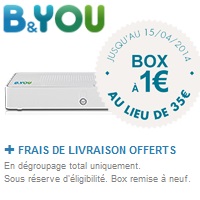Promotion : B&You prolonge la box à 1€ avec son offre Internet à 15.99€ !