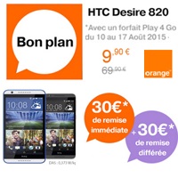 Bon plan du Web : Le HTC Desire 820 en promo avec un forfait Orange !