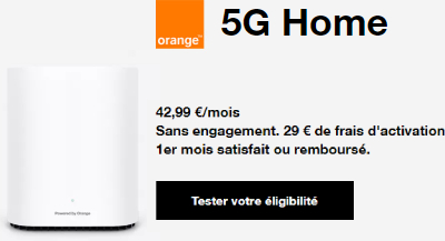 Box 5G d'Orange à 42,99 ?/mois sans engagement