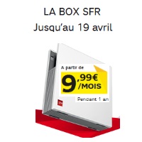 Bon plan Internet : La box de SFR à partir de 9.99€ pendant 12 mois!
