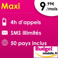 Maxi forfait à moins de 10 euros chez Budget Mobile