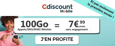 Forfait 100 Go à 7,99 euros de Cdiscount Mobile