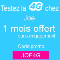 Tester la 4G gratuitement chez Joe Mobile jusqu’au 18 Avril prochain !