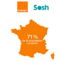 Forfait mobile 4G : Orange et sa marque Low Cost Sosh couvrent 71% de la population