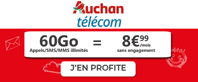 Promo Auchan Telecom 60Go 