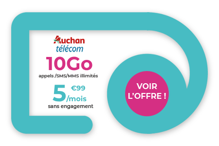 Forfait Auchan Telecom à 10 Go