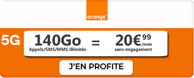 promo forfait Orange 140Go 5G