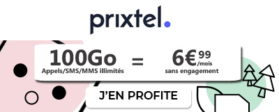 Forfait Prixtel 100 Go à 6,99 euros