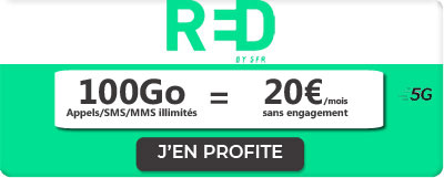 Forfait RED by SFR 100 Go de 5G