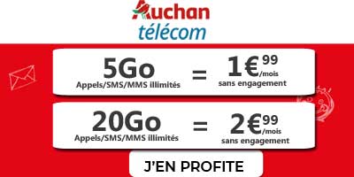 Promos forfaits Auchan Telecom