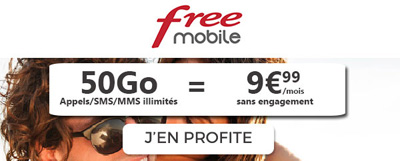 Forfait Free Mobile 50Go