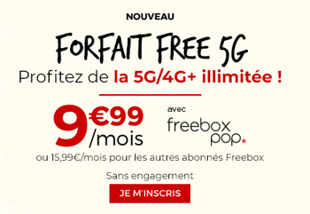 Forfait Free 5G avec data illimité