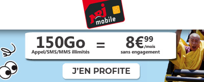 forfait 150Go à 8,99 euros chez NRJ Mobile