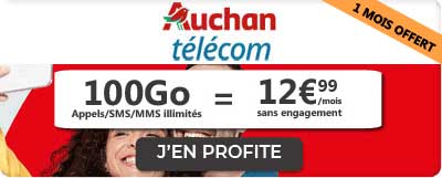 promo auchan telecom 100go