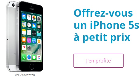 Dernière chance : l'iPhone 5s à 240 euros avec la série limitée B&You 20Go à 1.99 euros