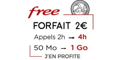 forfait free 2 euros