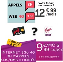 Forfait 4G avec 3Go de data à moins de 13€ chez Virgin Mobile et NRJ Mobile, lequel choisir ?