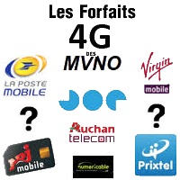 Comparer les forfaits 4G proposés par les différents opérateurs MVNO ?
