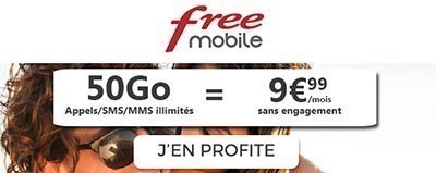 Forfait Free 50Go promo 