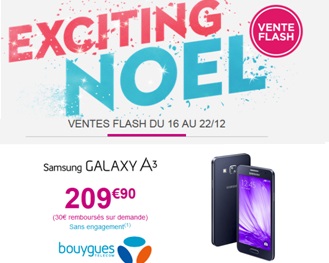 Samsung Galaxy A3 en promo chez Bouygues Telecom !