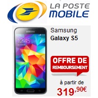Le Samsung Galaxy S5 est disponible chez La Poste Mobile !