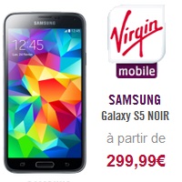 Le Samsung Galaxy S5 au meilleur prix chez Virgin Mobile !