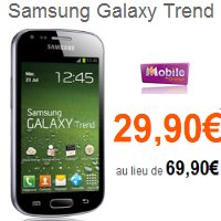 Le Samsung Galaxy Trend en promotion avec un forfait bloqué M6 Mobile !
