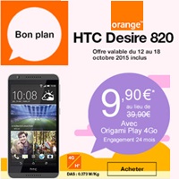 Le HTC Desire 820 en vente flash chez Orange 