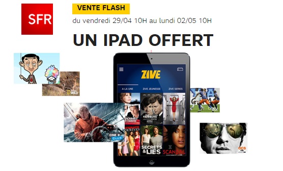 Bon plan Internet SFR : iPad Mini offert avec les Box Fibre Power (vente flash)